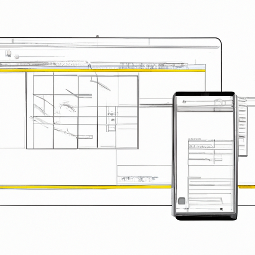 Sketch of a monitoring dashboard on desktop and mobile